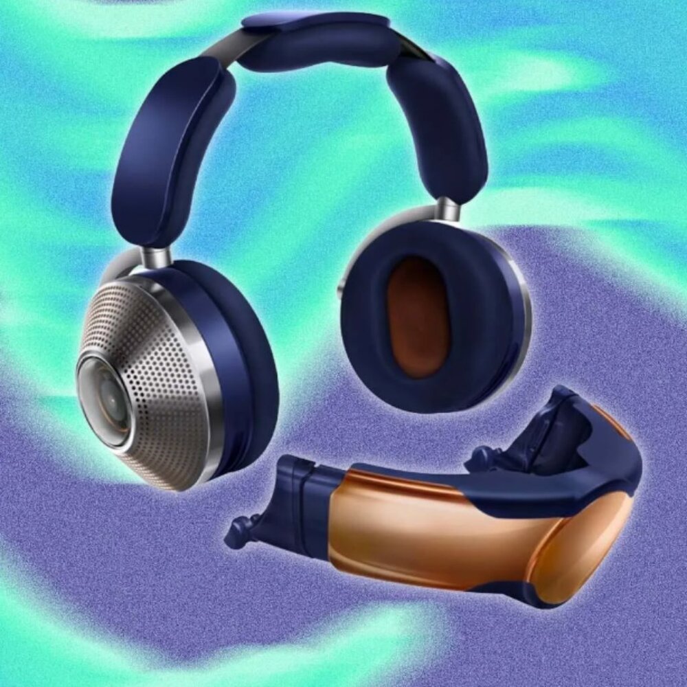 Dyson Zone head phones with mouth cover